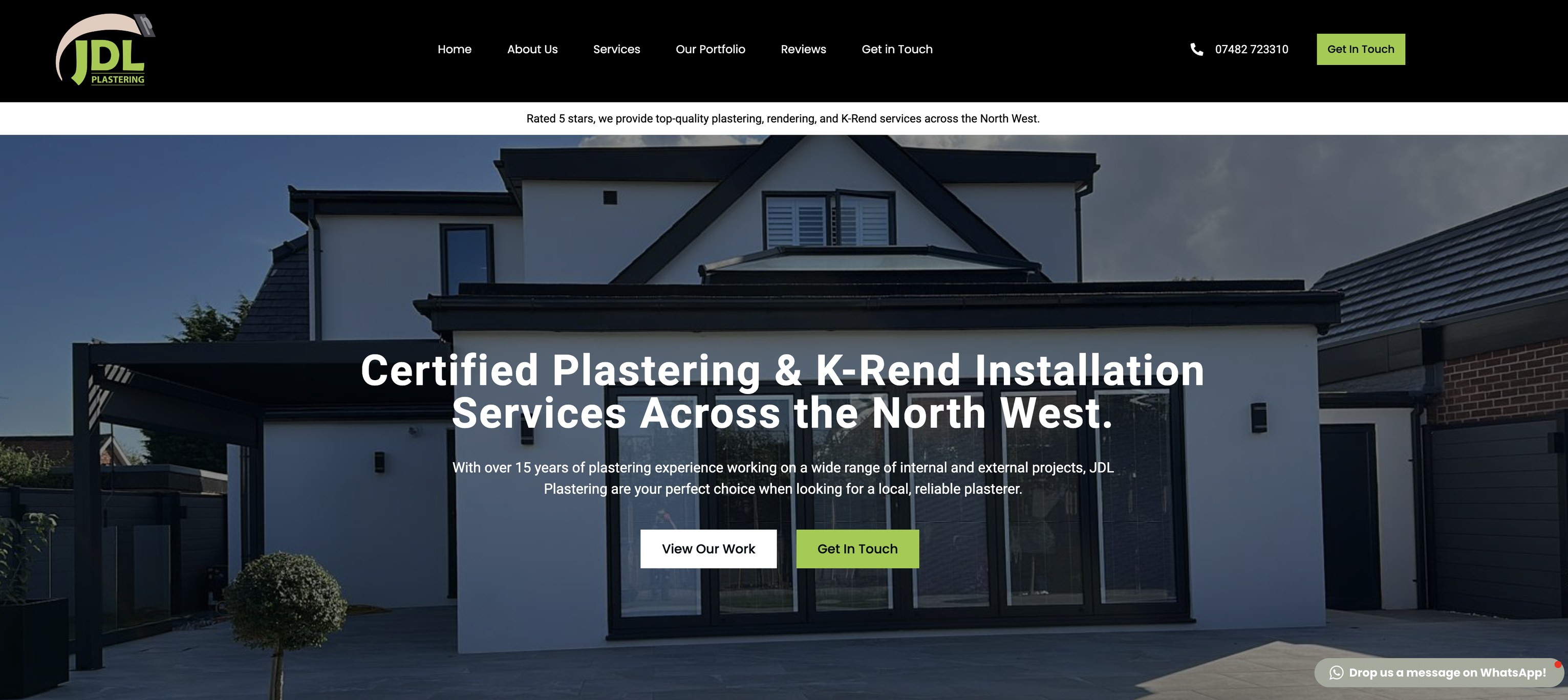 JDL Plastering website built by High Like